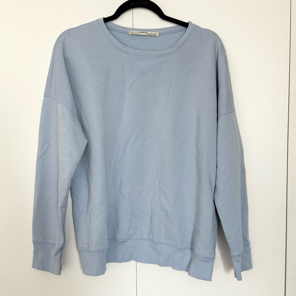 Zara Crewneck Pullover - Light Blue